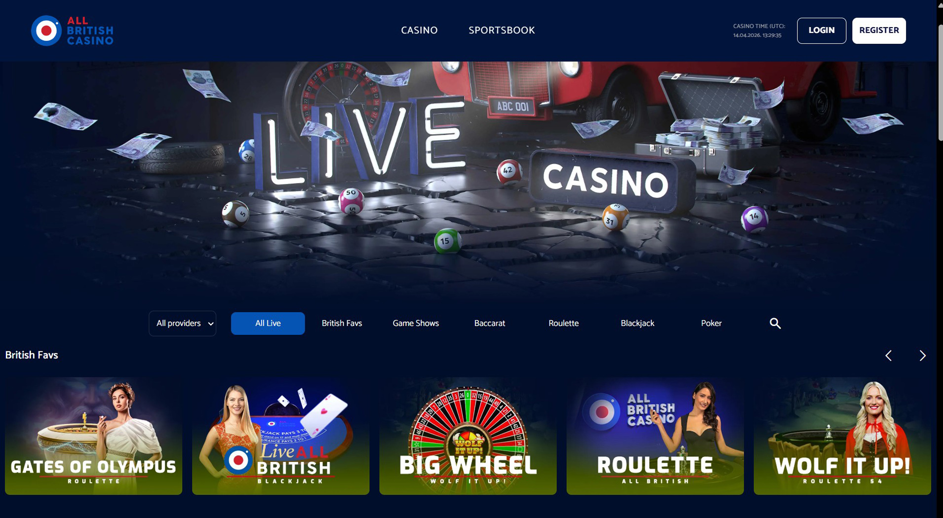 4. All British Casino - Trusted Jeton Casino Option