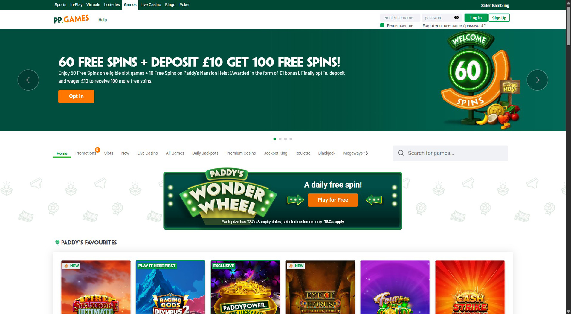 3. Paddy Power Games - Strong Jeton Casino Value